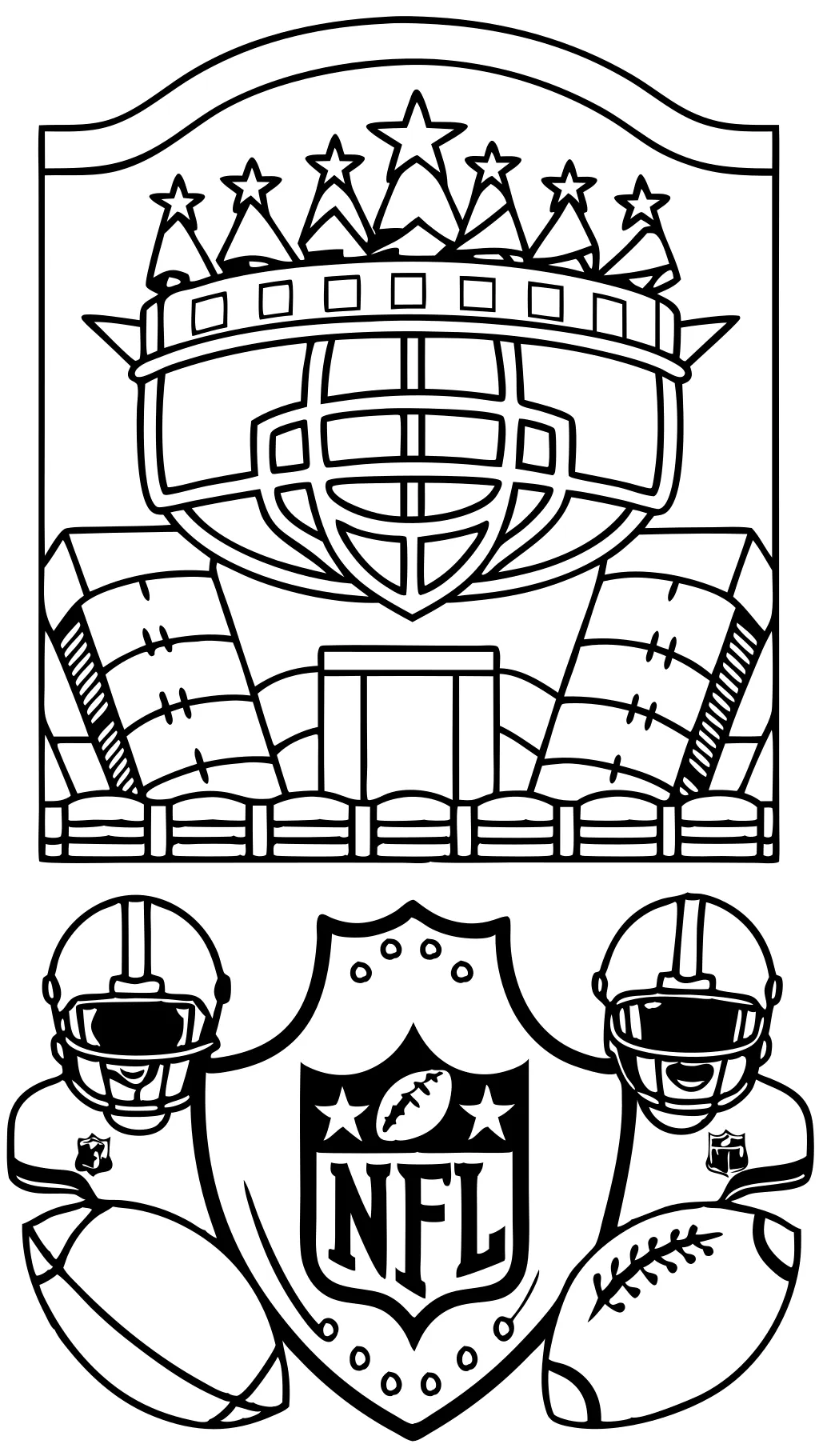 Páginas para colorear de fútbol NFL